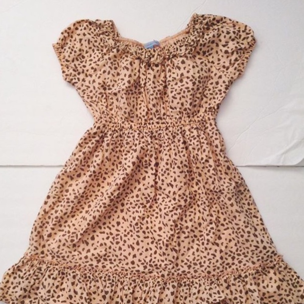 CUPCAKES & PASTRIES Ruffles Dress, Size 10 Big Girl's, Animal Print